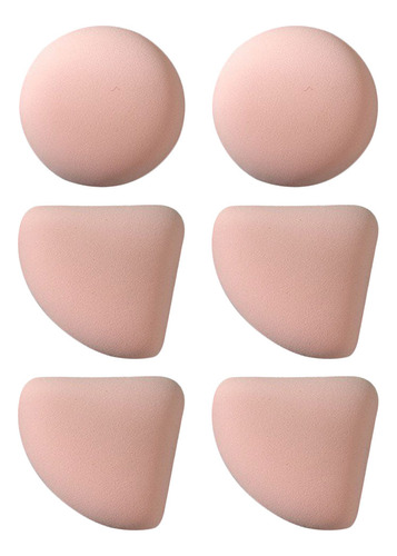 Polvo Facial Puffs Puff Round, 6 Unidades