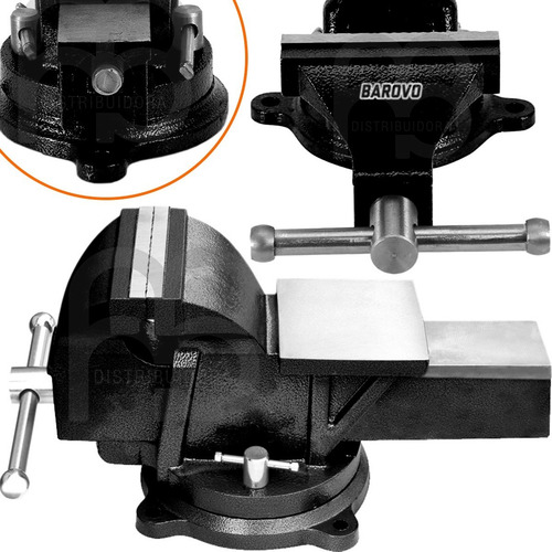 Morsa De Banco N° 8 Base Giratoria Yunque 8puLG 200mm Barovo
