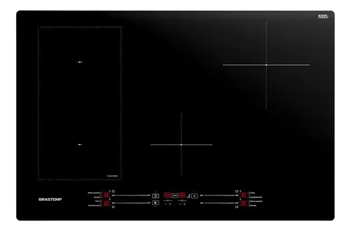 5 Cooktops Indução: Escolha o Ideal para Sua Cozinha em 2026 Cooktop 4 Bocas De Indução Brastemp Com Flexizone Preto - Bd