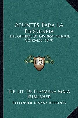 Libro Apuntes Para La Biografia - Tip Lit De Filomena Mat...