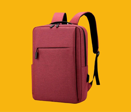 Mochila Antirrobo Roja Para Laptop, Tablet Escuela, Trabajo