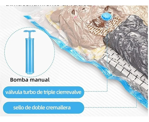 Bolsas De Vacío 15 Piezas Con Bomba Extractora Y Clips