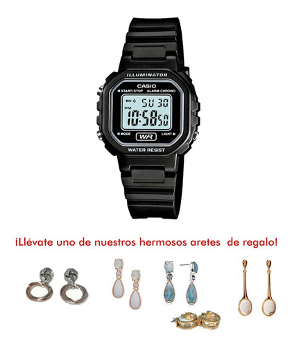 Reloj Casio La-20wh-1acf Negro