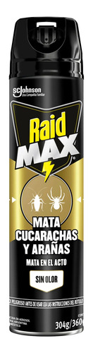 Raid Max Mata Cucarachas Y Arañas X 360 Cm3 Sin Olor Dorado