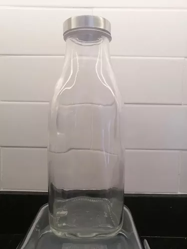 Botella Lechera de 1 litro 🤩 Bandeja de 22 botellas con tapa
