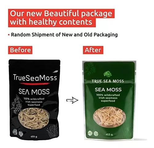 Musgo marino irlandés | Seamoss | Wildcrafted - 100% natural, hace más de  240 onzas de gel de musgo marino, de Santa Lucía | 1 libra - 16 onzas