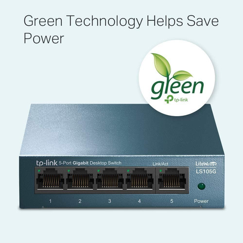 Imagen 3 de 5 de Switch Tp-link Ls105g Ethernet 5 Puertos Gigabit Miner Red