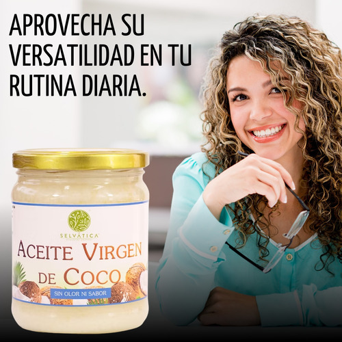 Aceite Virgen De Coco Sin Sabor Selvática 473 Ml