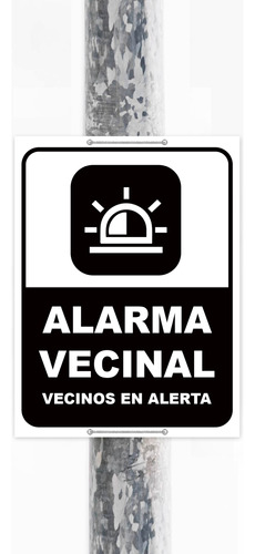 Cartel Alarma Comunitaria 80x60 Cm 50u. Impreso 1 Color