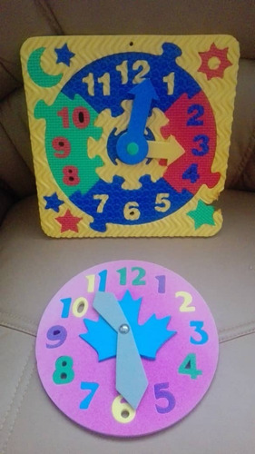 Reloj Didactico Para Niños En Foami