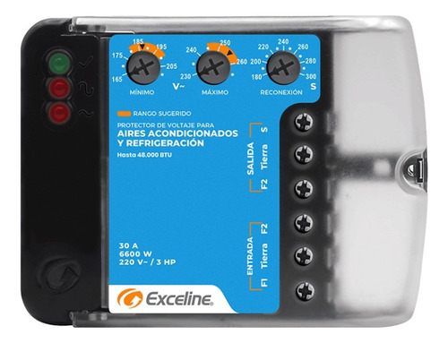 Exceline Protector Alta Carga 220v Refrigeración Gsm-r220b/3