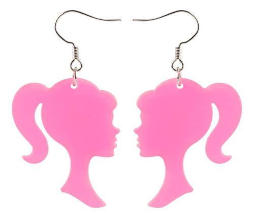 Pendientes Rosas Para Mujeres Y Niñas, Pendientes De Moda Co