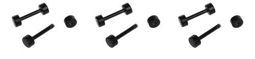 Par De Pendientes Crystally-3 De Acero Titanio Con Barra Par