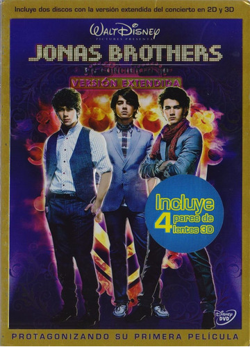 Jonas Brothers Concierto 3d Version Extendida Pelicula Dvd