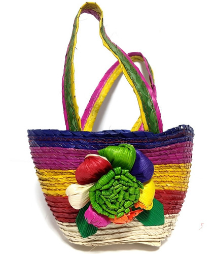 Bolsita Tejida Palma,13x23cm,regalo,dulces,fiestas 6 Piezas