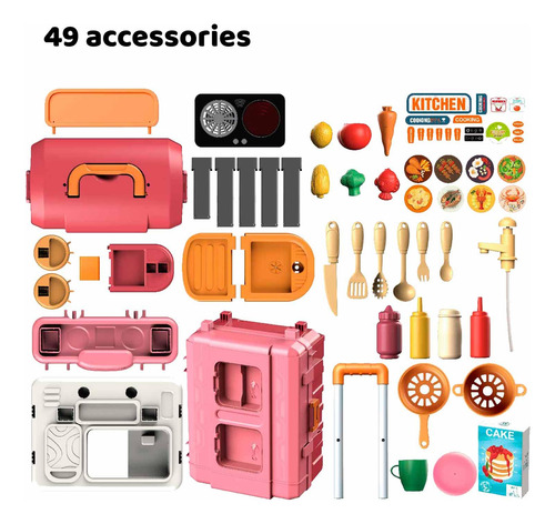 Set Cocina Infantil Con Fregadero, Luces Y Sonidos, Fácil Mo Color