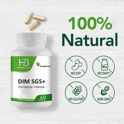 Herbal Bee Dim Sgs+ Cápsulas Naturales Para Hormonas Y Detox