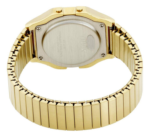 Reloj Timex Classic Digital De Acero Inoxidable En Tono Dora