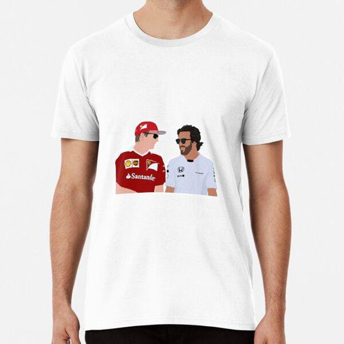 Remera Kimi Raikkonen Y Fernando Alonso Siendo Mejores Amigo