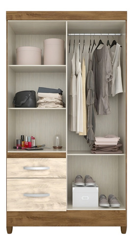 Guarda Roupa Solteiro 4 Portas 8524 Branco Flex Moval