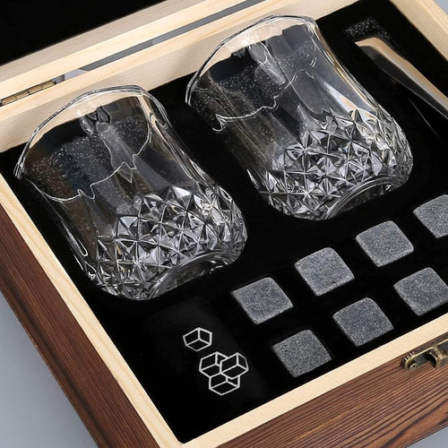 Set Piedras Enfriadoras Whisky Reutilizables Color Transparente