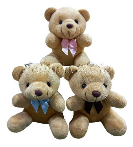 Mini Chaveiro Urso Marrom De Pelúcia 9cm - Unidade