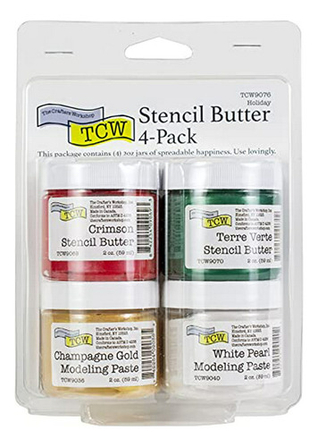Stencil Butter Para Fiestas - 4 Unidades De 2oz