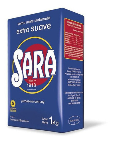 Yerba Sara Extra Suave 1kg