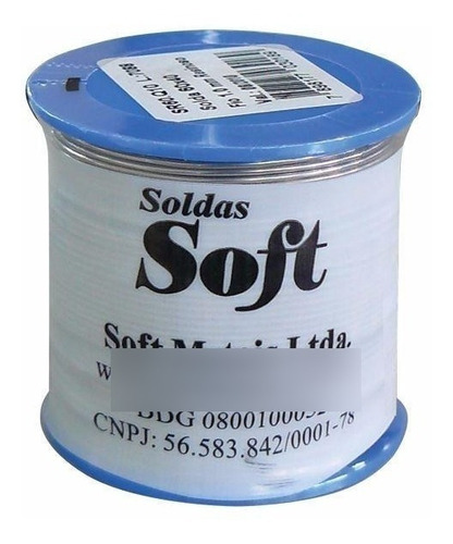 Rolo Carretel De Solda Estanho Rolo Fio 1mm 500g 60x40 Voltagem 110v