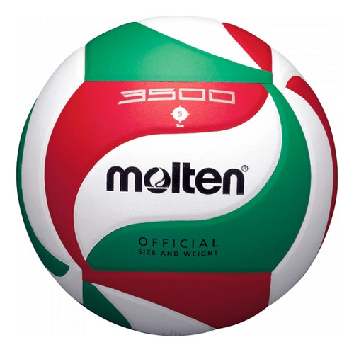 Balon Voleibol Molten V5m3500 Tricolor Pu Laminado No. 5