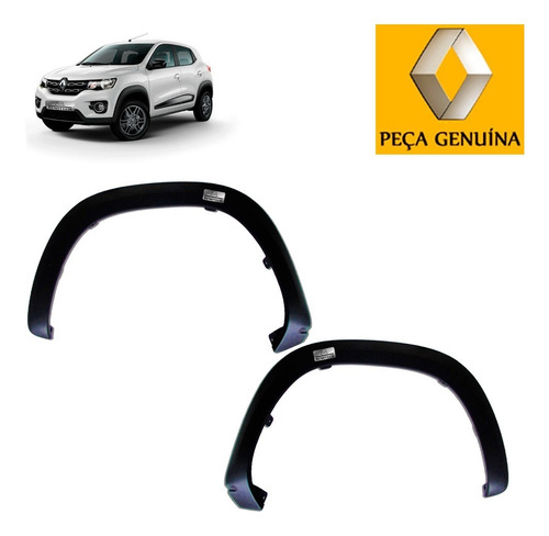 Kit Com 2 Molduras Do Paralama Dianteiro Renault Kwid