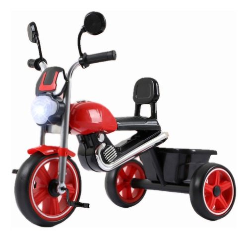 Triciclo Metalico Infantil Moto Style  Con Luz