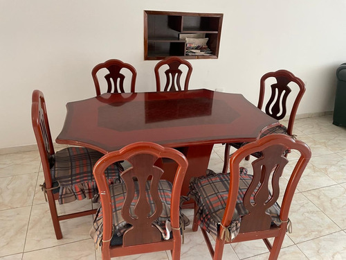 Comedor De Madera Maciza De 6 Puestos 