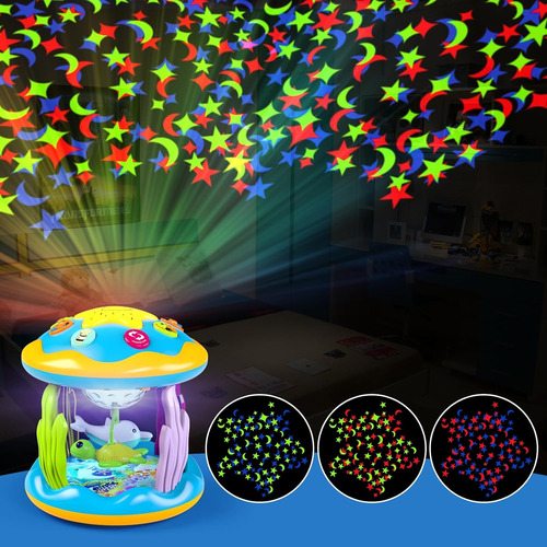 Juguetes Para Bebes Proyector Giratorio Musical 4 En 1