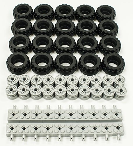 Nuevo Lote A Granel Lego 37 X 18 De Neumaticos, Ruedas Y Eje