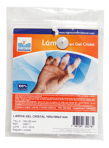 Lamina Gel Cristal Cicatriz 10x10cm X3mm