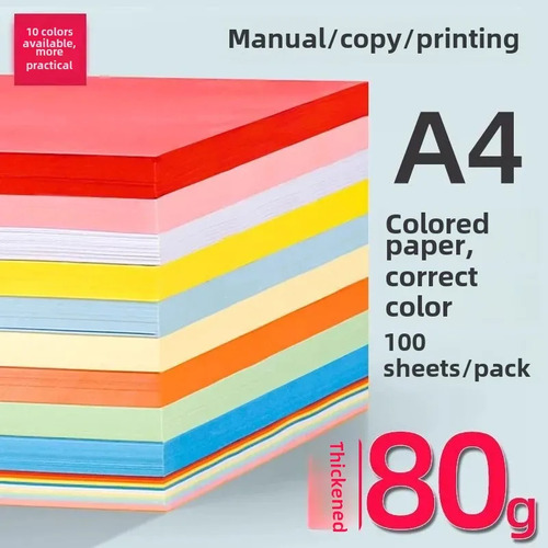 A4-80 G Azul Claro 100 Hojas/bolsa - Envío Gratis Colorido