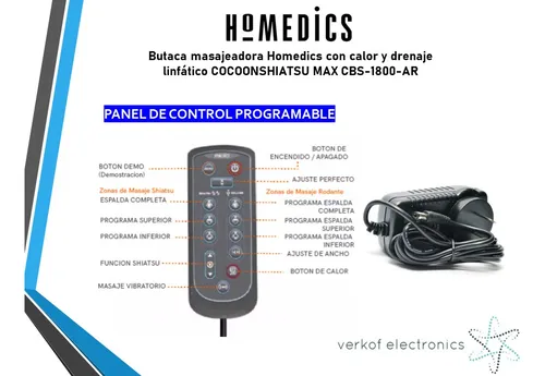 Butaca Masajeadora Homedics Cocoonshiatsu Max Cbs-1800-ar
