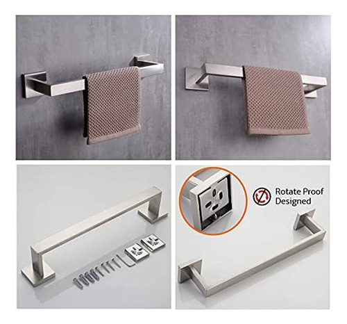 Toallero De 16 Pulgadas Para Baños De Acero Inoxidable 304 D
