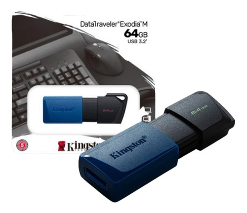 Imagen 1 de 3 de Pendrive Memoria Kingston 64gb Usb 3.0 Dt100 G3 Pc Laptop