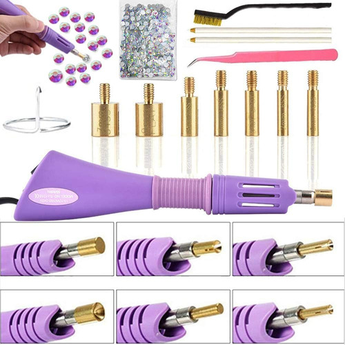 Aplicador Hotfix, 7 1 Hot Fix Strass Aplicador Wand Set...