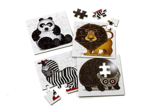 Imagen 4 de 4 de Rompecabezas Zoológico Puzzle X4 De Ruibal Don Trastrillo