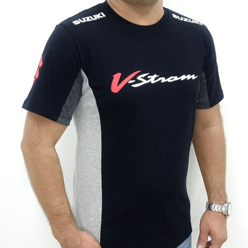 Camiseta Suzuki V-strom Masculina Preta 650 1000 1050 Xt 