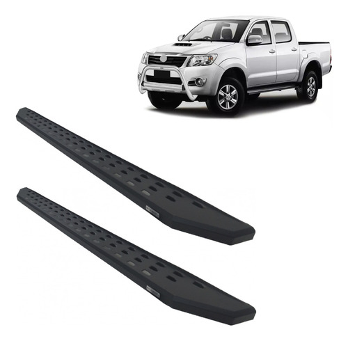 Estribo Extreme Cabine Dupla Preto Hilux 2006 À 2015