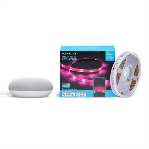 Asistente Google Nest Mini 2nd Gen + Tira Led Inteligente