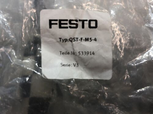Festo Quick Fitting Threaded, 533914, Qst-f-m5-4, Lot Of Ggj