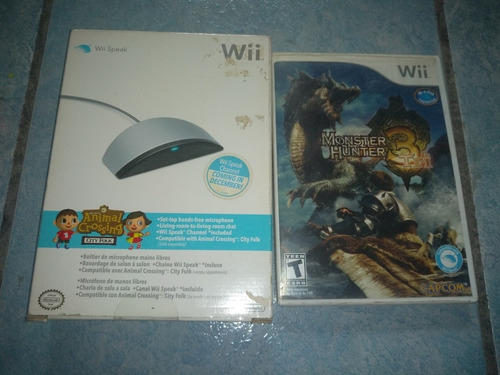 Nintendo Wii Wiiu Video Juego Monster Hunter 3 Con Wii Speak