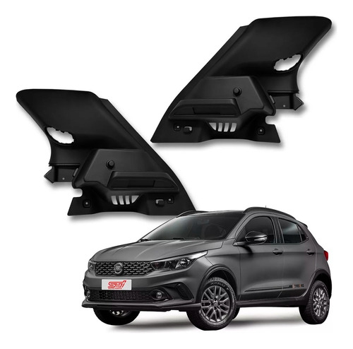 Par Suporte Tampão Preto Fiat Argo Trekking 2020 Original