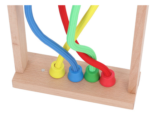 Juego De Anudar Cuerdas Para Niños, De Madera, Mejora El Pen