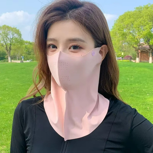 Máscara Facial De Seda Helada De Verano A Prueba De Sol Para